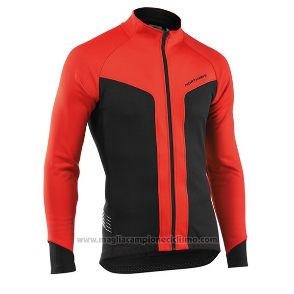 2017 Abbigliamento Ciclismo Nalini Northwave Ml Rosso e Nero Manica Lunga e Salopette