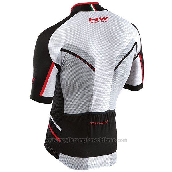 2017 Abbigliamento Ciclismo Northwave Bianco Manica Corta e Salopette