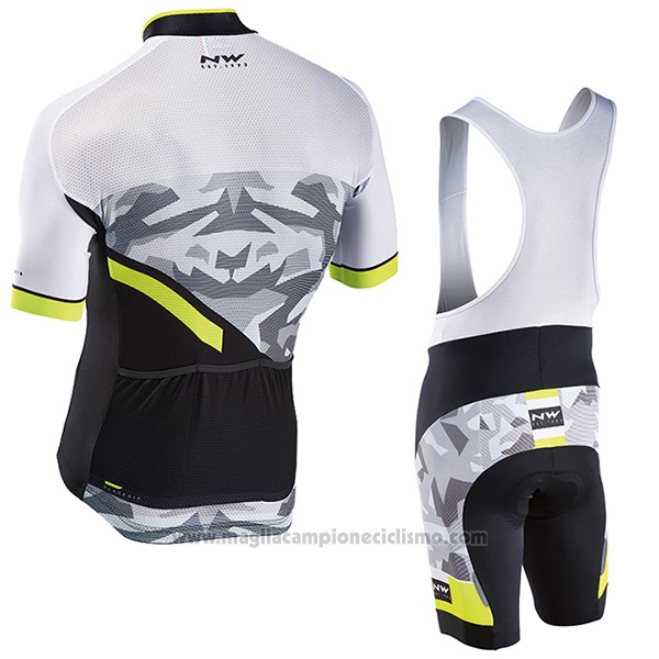 2017 Abbigliamento Ciclismo Northwave Blade Air Nero e Bianco Manica Corta e Salopette