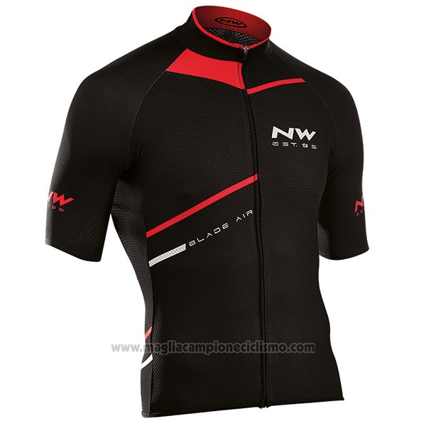 2017 Abbigliamento Ciclismo Northwave Blade Air Nero e Rosso Manica Corta e Salopette