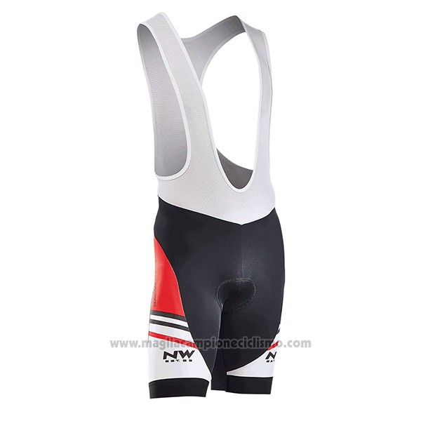 2017 Abbigliamento Ciclismo Northwave Blade Air Nero e Rosso Manica Corta e Salopette