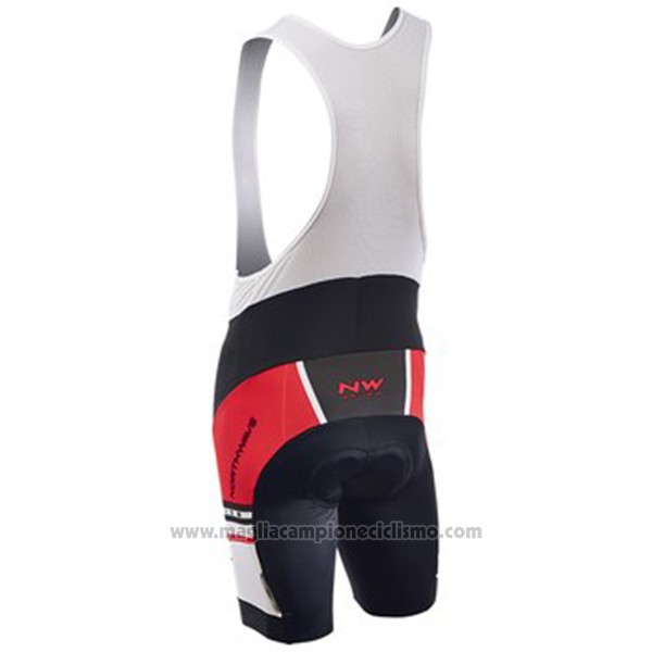 2017 Abbigliamento Ciclismo Northwave Blade Air Nero e Rosso Manica Corta e Salopette