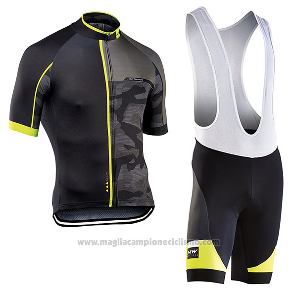 2017 Abbigliamento Ciclismo Northwave Blade Nero Manica Corta e Salopette