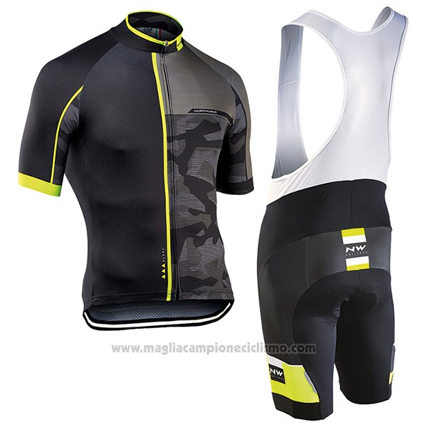 2017 Abbigliamento Ciclismo Northwave Blade Nero Manica Corta e Salopette