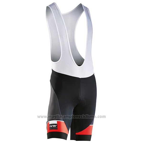 2017 Abbigliamento Ciclismo Northwave Blade Nero e Rosso Manica Corta e Salopette