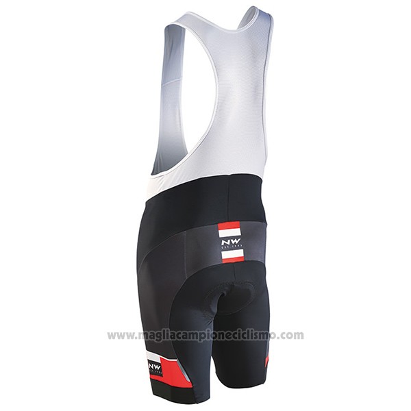 2017 Abbigliamento Ciclismo Northwave Blade Nero e Rosso Manica Corta e Salopette