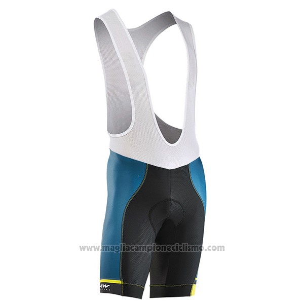2017 Abbigliamento Ciclismo Northwave Extreme Verde e Blu Manica Corta e Salopette