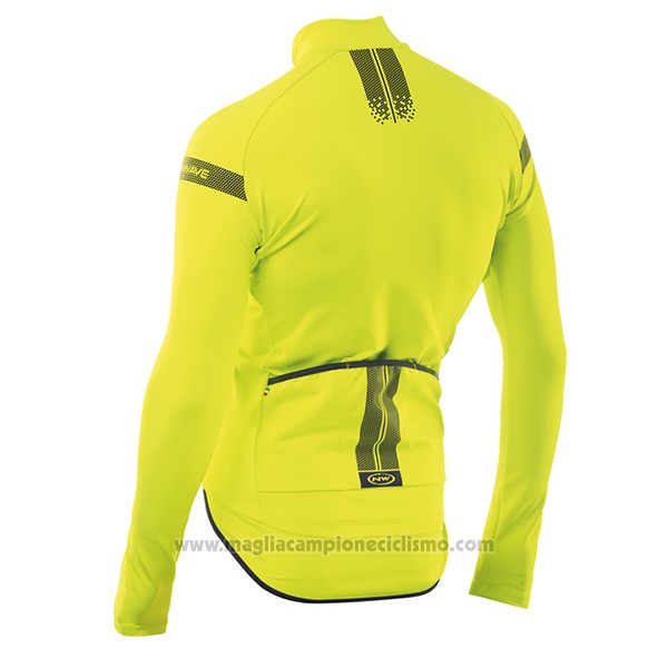 2017 Abbigliamento Ciclismo Northwave Ml Giallo Manica Lunga e Salopette
