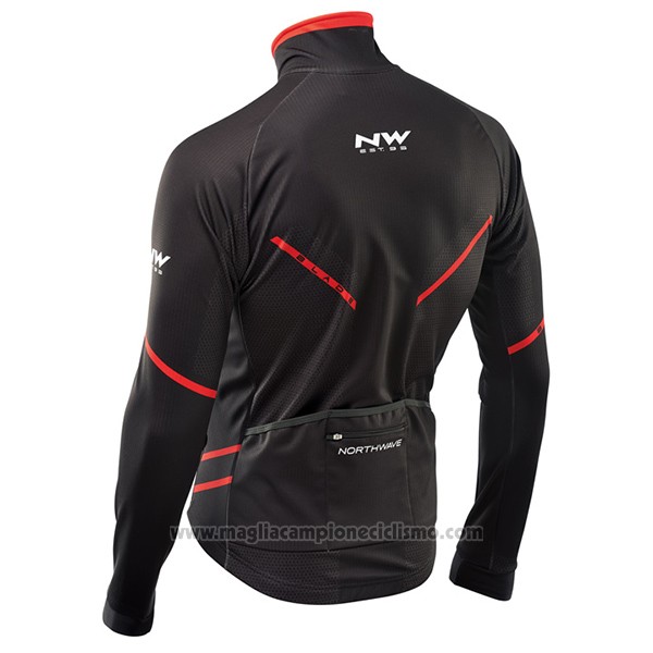 2017 Abbigliamento Ciclismo Northwave Ml Nero e Rosso Manica Lunga e Salopette