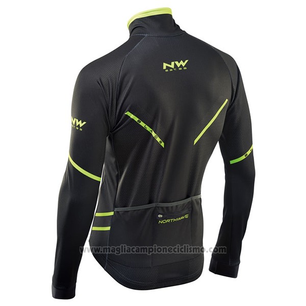 2017 Abbigliamento Ciclismo Northwave Ml Nero e Verde Manica Lunga e Salopette