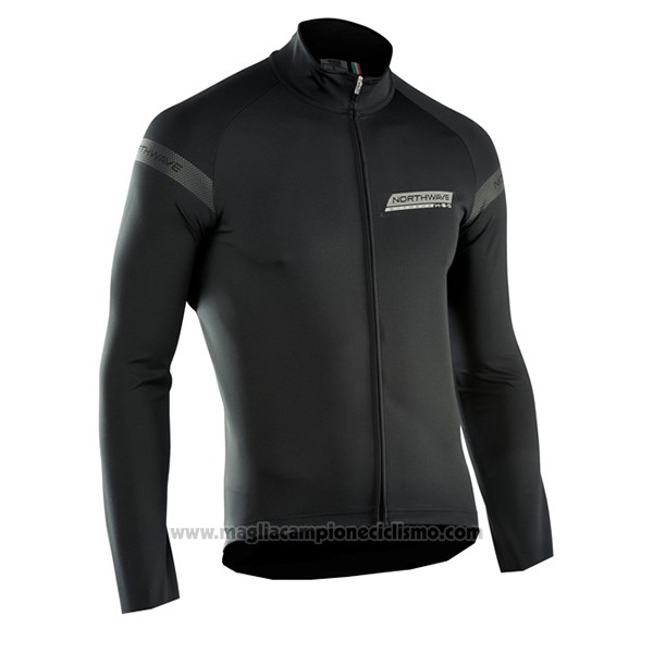 2017 Abbigliamento Ciclismo Northwave Ml Scuro Nero Manica Lunga e Salopette