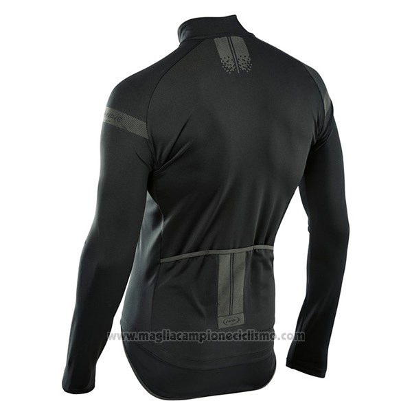 2017 Abbigliamento Ciclismo Northwave Ml Scuro Nero Manica Lunga e Salopette