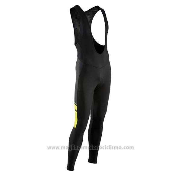2017 Abbigliamento Ciclismo Northwave Ml Verde e Nero Manica Lunga e Salopette