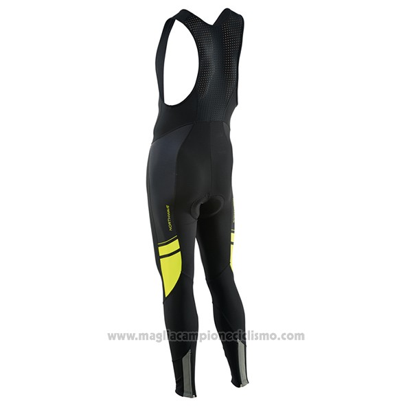 2017 Abbigliamento Ciclismo Northwave Ml Verde e Nero Manica Lunga e Salopette