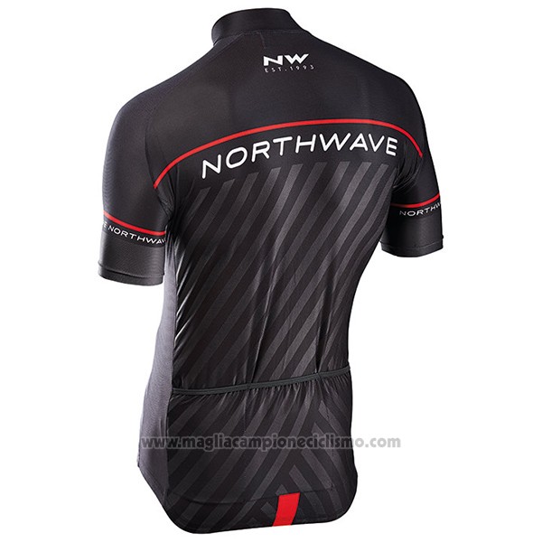 2017 Abbigliamento Ciclismo Northwave Nero Manica Corta e Salopette