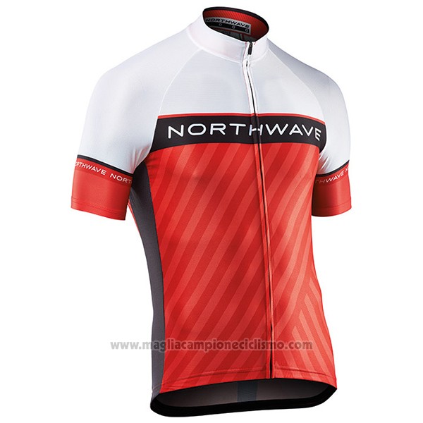 2017 Abbigliamento Ciclismo Northwave Rosso e Bianco Manica Corta e Salopette
