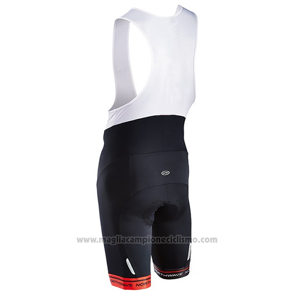 2017 Abbigliamento Ciclismo Northwave Rosso e Bianco Manica Corta e Salopette