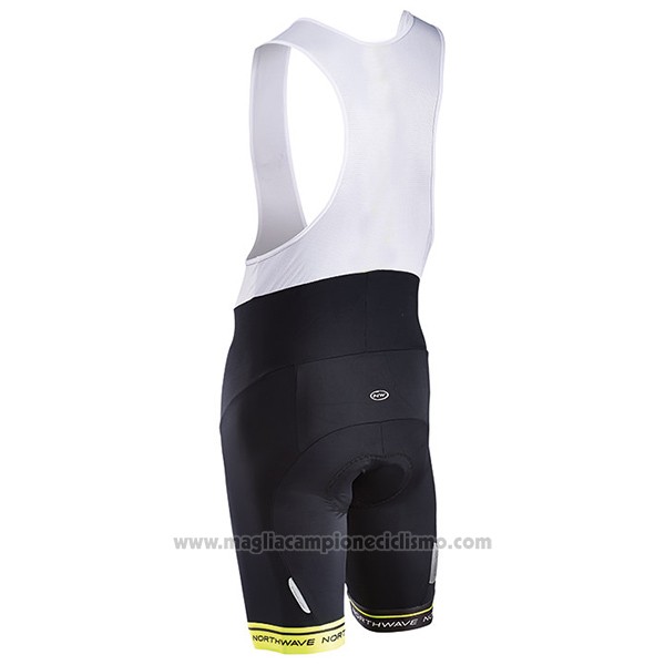 2017 Abbigliamento Ciclismo Northwave Verde e Nero Manica Corta e Salopette