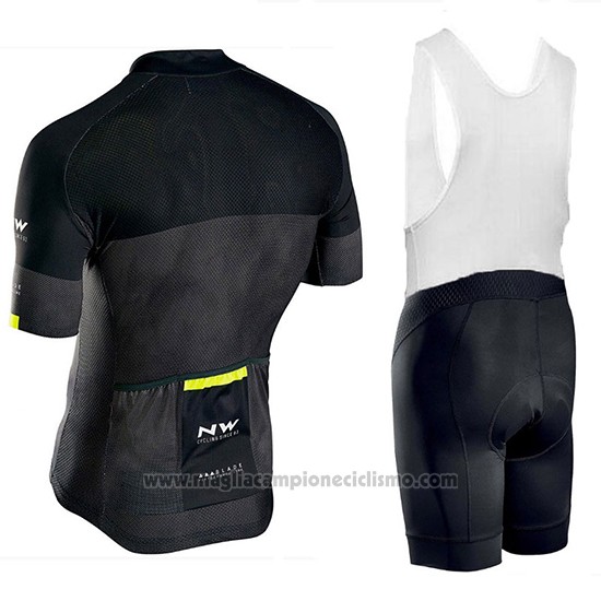 2018 Abbigliamento Ciclismo Northwave Blade Nero Manica Corta e Salopette