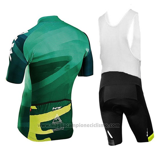2018 Abbigliamento Ciclismo Northwave Blade Verde Manica Corta e Salopette