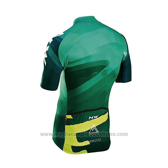 2018 Abbigliamento Ciclismo Northwave Blade Verde Manica Corta e Salopette