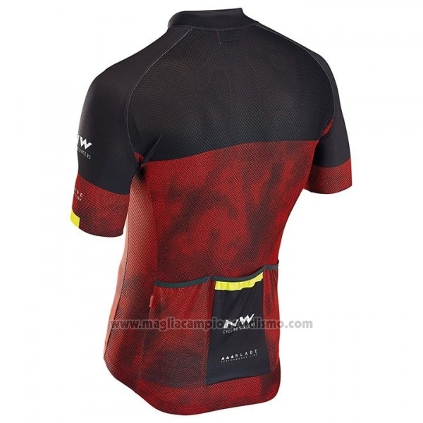 2018 Abbigliamento Ciclismo Northwave Nero Rosso Manica Corta e Salopette