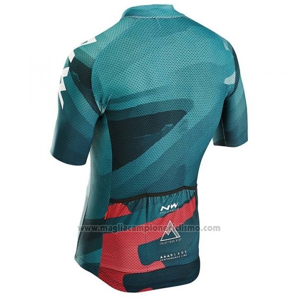 2018 Abbigliamento Ciclismo Northwave Verde Rosa Manica Corta e Salopette