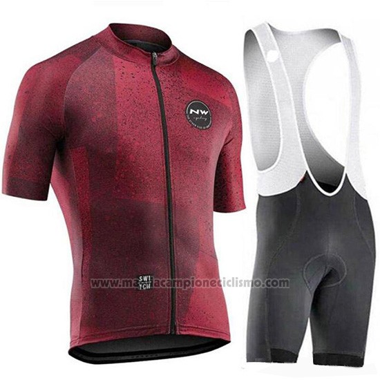 2019 Abbigliamento Ciclismo Northwave Spento Rosso Manica Corta e Salopette