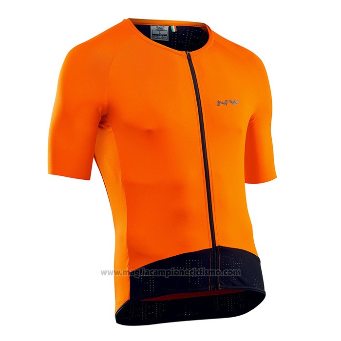 2021 Abbigliamento Ciclismo NorthWave Arancione Manica Corta e Salopette