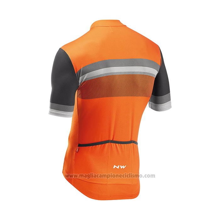 2021 Abbigliamento Ciclismo NorthWave Arancione Manica Corta e Salopette