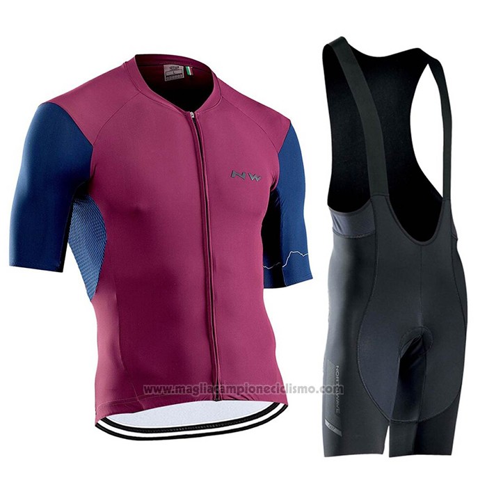 2021 Abbigliamento Ciclismo NorthWave Rosso Manica Corta e Salopette