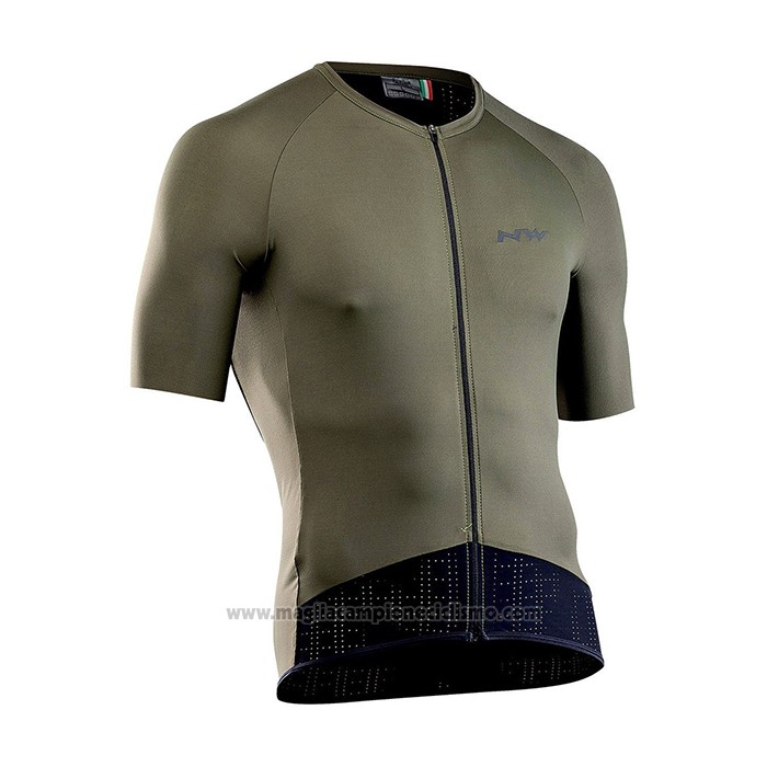 2021 Abbigliamento Ciclismo NorthWave Verde Manica Corta e Salopette