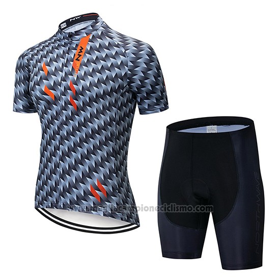 2019 Abbigliamento Ciclismo Northwave Grigio Manica Corta e Salopette