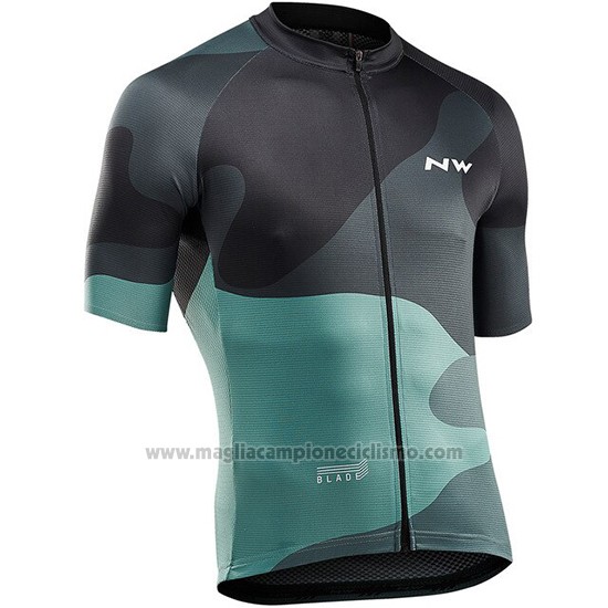 2019 Abbigliamento Ciclismo Northwave Verde Manica Corta e Salopette