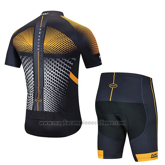 2020 Abbigliamento Ciclismo Northwave Arancione Nero Manica Corta e Salopette