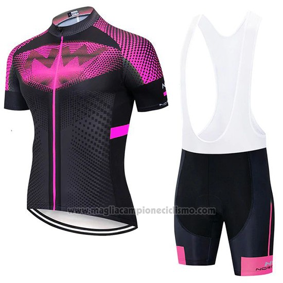 2020 Abbigliamento Ciclismo Northwave Fuxia Nero Manica Corta e Salopette