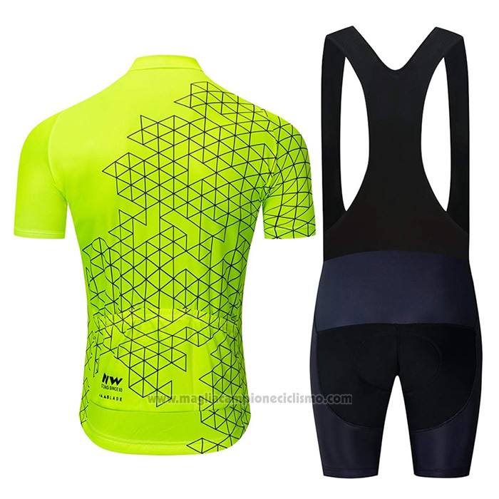 2020 Abbigliamento Ciclismo Northwave Giallo Manica Corta e Salopette