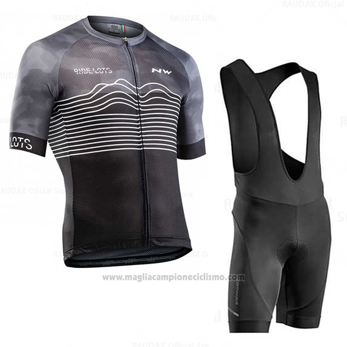 2020 Abbigliamento Ciclismo Northwave Grigio Nero Manica Corta e Salopette