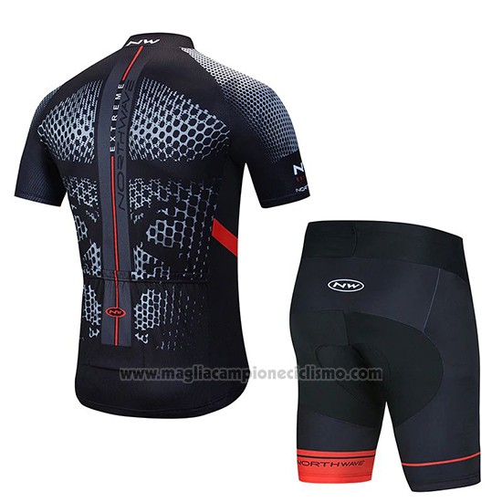 2020 Abbigliamento Ciclismo Northwave Nero Giallo Rosso Manica Corta e Salopette