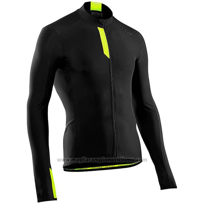 Abbigliamento Ciclismo Northwave Nero Giallo Manica Lunga e Salopette