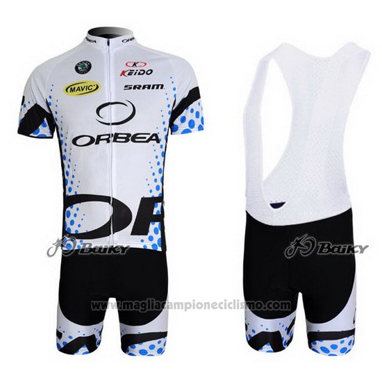 2013 Abbigliamento Ciclismo Orbea Nero e Bianco Manica Corta e Salopette