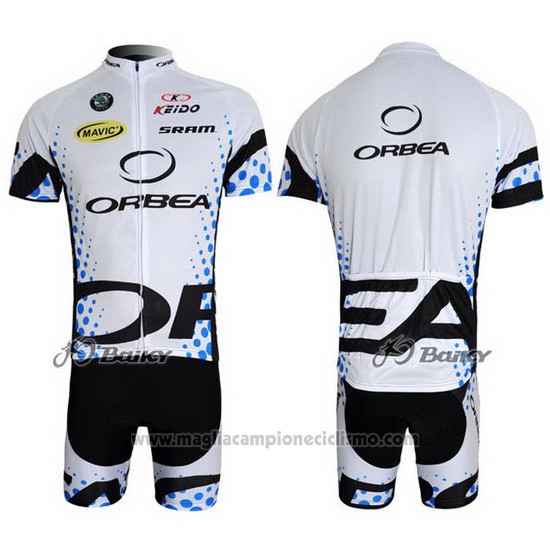 2013 Abbigliamento Ciclismo Orbea Nero e Bianco Manica Corta e Salopette