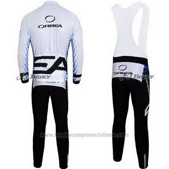 2013 Abbigliamento Ciclismo Orbea Nero e Bianco Manica Lunga e Salopette