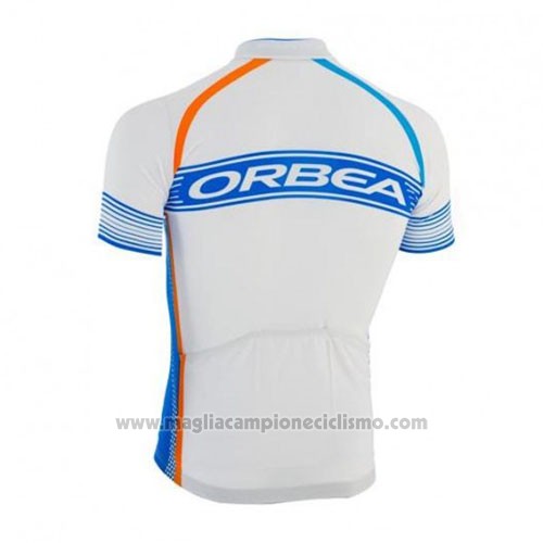2015 Abbigliamento Ciclismo Orbea Celeste e Bianco Manica Corta e Salopette