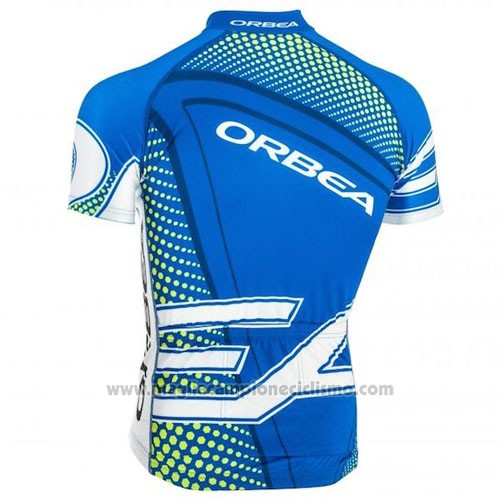 2015 Abbigliamento Ciclismo Orbea Celeste e Nero Manica Corta e Salopette