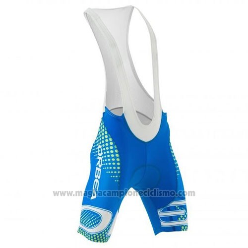 2015 Abbigliamento Ciclismo Orbea Celeste e Nero Manica Corta e Salopette