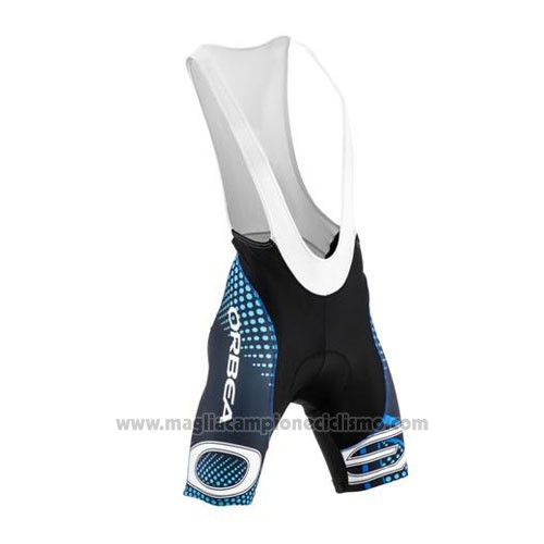 2015 Abbigliamento Ciclismo Orbea Nero e Blu Manica Corta e Salopette