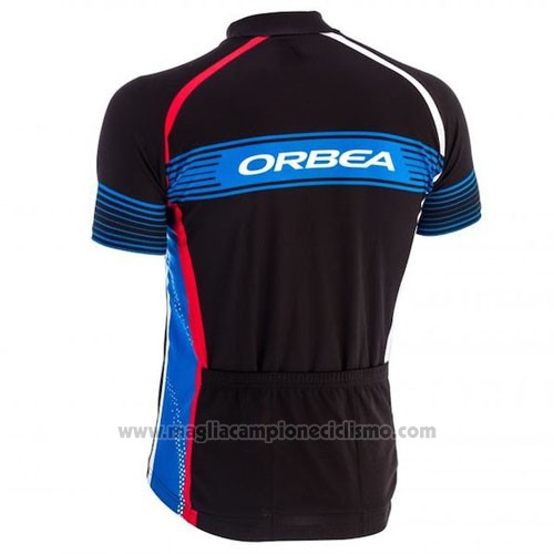 2015 Abbigliamento Ciclismo Orbea Nero e Celeste Manica Corta e Salopette