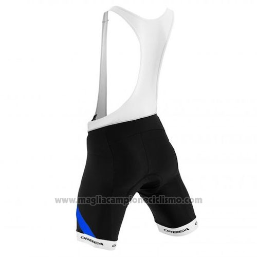 2015 Abbigliamento Ciclismo Orbea Nero e Celeste Manica Corta e Salopette