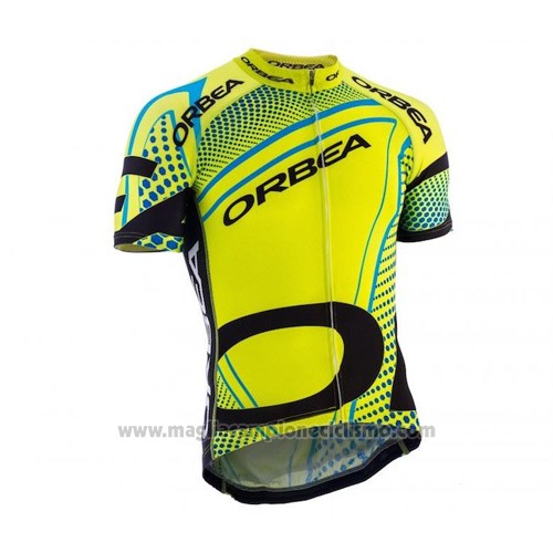 2015 Abbigliamento Ciclismo Orbea Nero e Giallo Manica Corta e Salopette